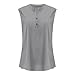 Houjibfa Linen Tank Tops for Women Summer Sleeveless Loose Fit V Neck Pleated Shirts Basic Tee Dressy Casual Trendy Clothes Grey