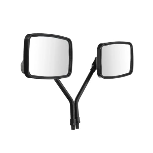 Rétroviseur moto noir rectangulaire universel pour guidon de scooter et moto