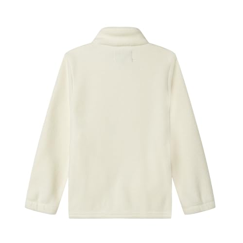 LittleSpring Kids Neutral Polar Fleece Jackets Quarter-Zip Pullover with Elastic Cuffs2