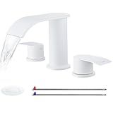 Ultimate Unicorn 8 inch Bathroom Faucet White, Waterfall Bathroom Sink Faucet...