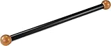 OHLECTRIC 15.75' Lamp Post Cross Arm Replacement – Steel Cross Arm Ladder Rest, Black Finish Bar with Brass Colored Replaceable Polycarbonate Spherettes – Corrosion Resistant - OL-43459