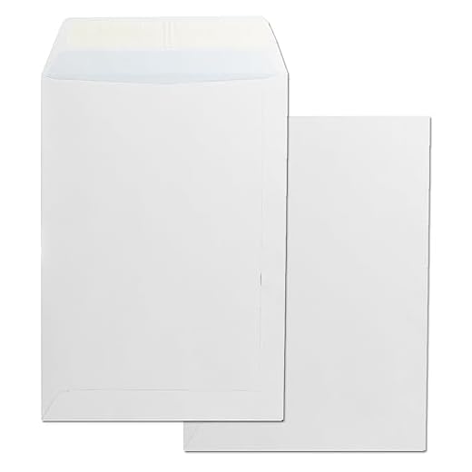 Sobres de Papel, Sobre Bolsa Papel color Blanco, Sobre Folio Especial 260 x 360 mm, Sobre Papel con Cierre Tira de Silicona para Documentos, Envíos o Almacenaje · m-office (50 uds, 260x360mm)
