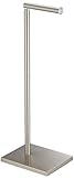 Freestanding Toilet Paper Holder Stand with Rectangle Reserve for Bathroom, Stainless Steel