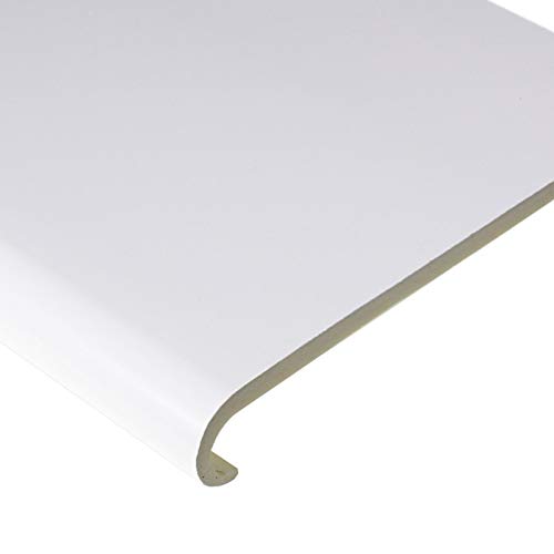 White Bullnose Window Board Capping Cover (1.25m Long) - 240mm
