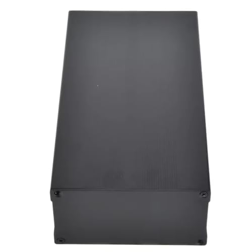 Caja de aleación de aluminio robusta 55x106x200mm texturizada negra 6