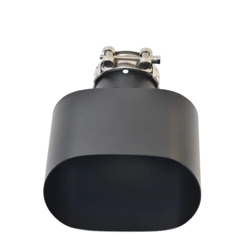Embout d'échappement universel inox 304 noir mat pour silencieux ovale 60mm
