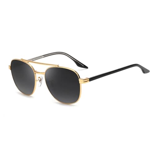 Lunettes de soleil noires vintage pour hommes au design rétro et géométrique élégant