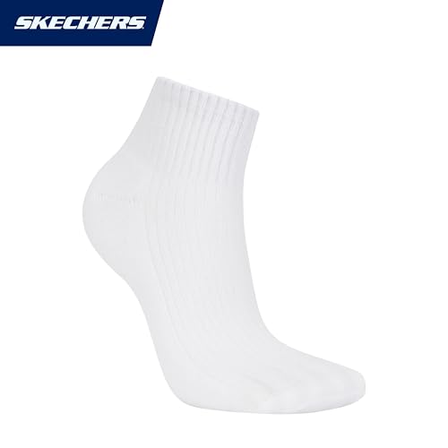Image of Skechers Women's 10-pack Half Terry Classic Quarter Crew Socks, Comfort-fit & Cushioned Footbed