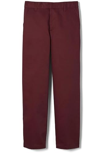 Image of French Toast Boys' Adjustable Waist Relaxed Fit Twill Pant | school uniform pants, no need to iron, double knees for durability, typically fit boys ages 2-14