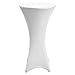 Beautissu Housse de Table de bistrot - Mange Debout - Deco Cocktail - Stretch Spandex - Stella - 60-65cm - Blanc