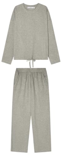 Women'secret Pyjamas Pantalón Largo, Lifewear Nordic Botanical, para Mujer, Plata, S