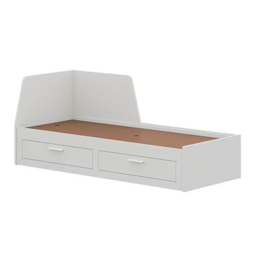 Image of Wakefit Bed | 3 Yr Warranty | Sofa Cum Bed, Comes with Drawer Storage, Noise-Free, Density: 680-750 kg /m, Termite & Borer Resistant, (Aster 78 x 30 - Frosty White)