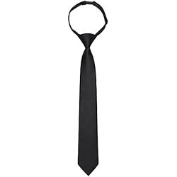 Enlision Boys Ties Solid Color Pre-Tied Kids Necktie for Age 8-12 Adjustable Woven Formal Kids Tie Wedding School Graduation