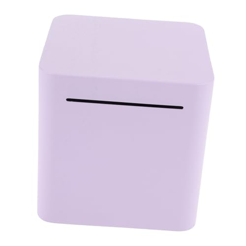 Alcancía de acero inoxidable color violeta 15 cm