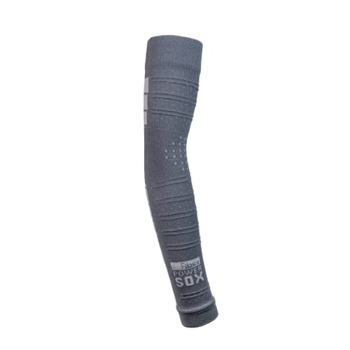 Manguito de Compressão - Armsleeve Fiber Powersox (G, CINZA LISTRADO)