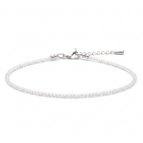 Clear Quartz Anklet for Women & Men...