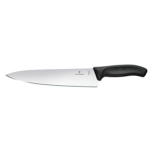 Victorinox Swiss Classic, Profi Tranchiermesser, Extra Scharfe Klinge, gerader Schliff, 25 cm, Kunststoffgriff, Rostfreier Stahl, schwarz