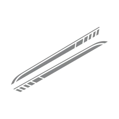 Autocollant de porte de voiture bandes de course glossy gray 190x11,2 cm