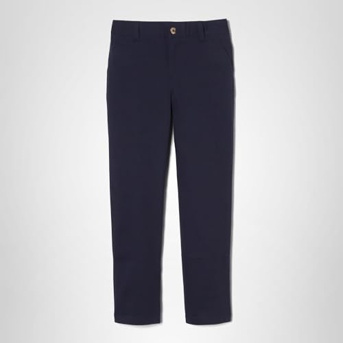 French Toast Boys' Adjustable Waist Straight Fit Stretch Twill Chino Pant, Navy, 6 — view 6