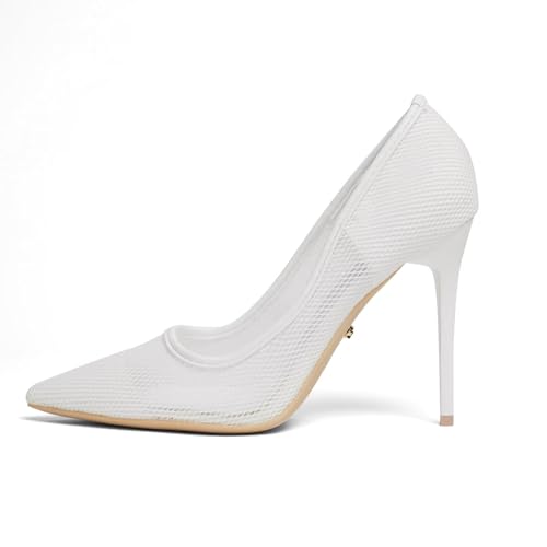 Womens Mesh High Heels 4 Inch Closed Pointed Toe Pumps Stiletto Heels for Women Dress Sexy Pumps3