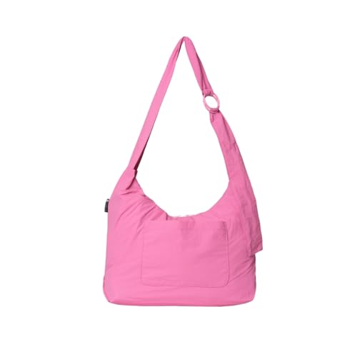 Thread Wallets Mini Slouchy Bag for Women - Crescent Sling Purse with Adjustable Strap & Zip Pocket Unstructured & Foldable (Bubblegum)