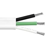 Marine Wire 12 Gauge Flat Duplex 12/3 Boat Wire - Heavy Duty Tinned Copper Wire for Boats, RVs, Camp