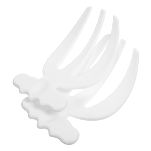 CIYODO 2 Pezzi Forchette Mani per Insalata in Plastica Bianco Strumento Leggero e Riutilizzabile per Servire e Mescolare Verdure e Frutta Utensili da Cucina per Feste e Matrimonio