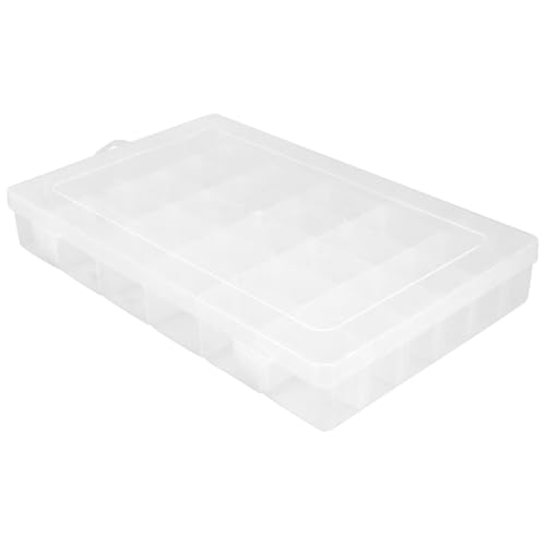 minkissy 格半透明ジュエリー収納ケース ホワイト 耐久性素材製 割コンパートメント付き アクセサリー整理用 宝箱 ネックレス イヤリング ブ