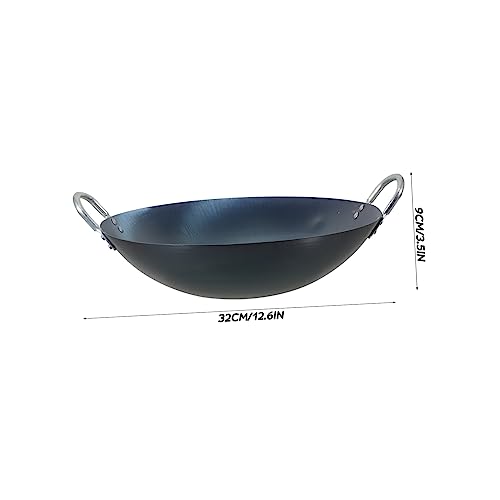Wok de hierro OUNONA de 12 pulgadas con doble mango miniatura 4