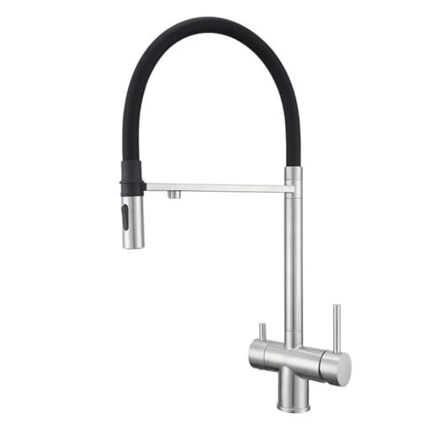 Robinet de cuisine extractible au design incurvé pour simplifier vos recettes quotidiennes