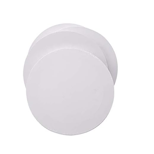 EXERZ Lienzos preestirados 4 piezas/redondo/ 30cm diámetro/Lienzos Enmarcados/ 280GSM/ 100% Algodón/Color Blanco/Triple Preparado/Libre de Acido/Hebra Media / 1,7cm de Espesor(Ronda 30cm - 4 pz)