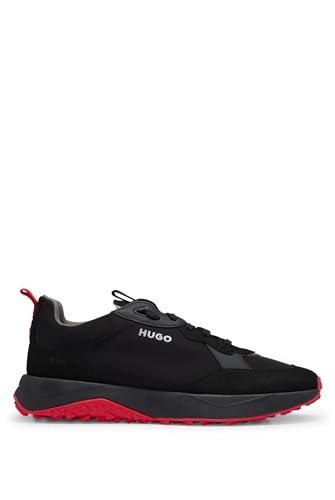 Image of HUGO Mens Running Style Mix Material Sneakers