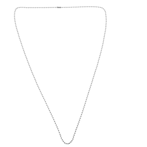 Garneck DIY Dog Tag Chain 27in Stainless Steel Beaded Chain Style Strong Easy to Use
