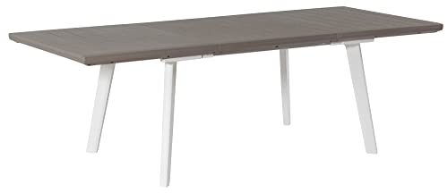 Keter Tavolo Per Giardino Harmony Allungabile Adatto Per 6/10 Persone, Bianco e Grigio 162 - 241 X 100,5 X 76 Centimetri - 4