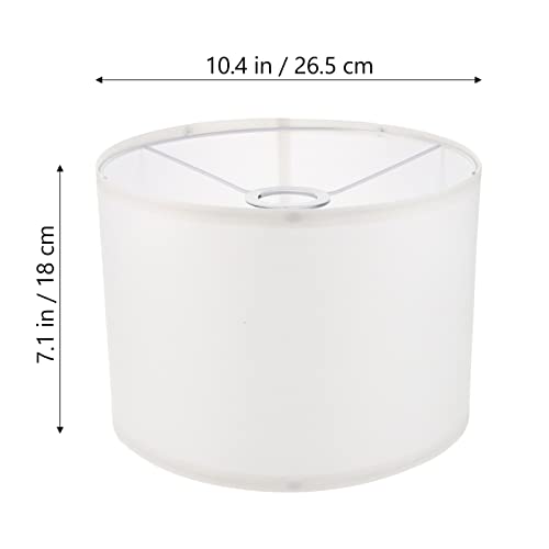 Osaladi Drum Lamp Shade Cylinder Lampshade Detachable Fabric Light Shade Cover For Hotel Home Bedroom Living Room E27 Light Decor 26.5X18Cm White #TOP1