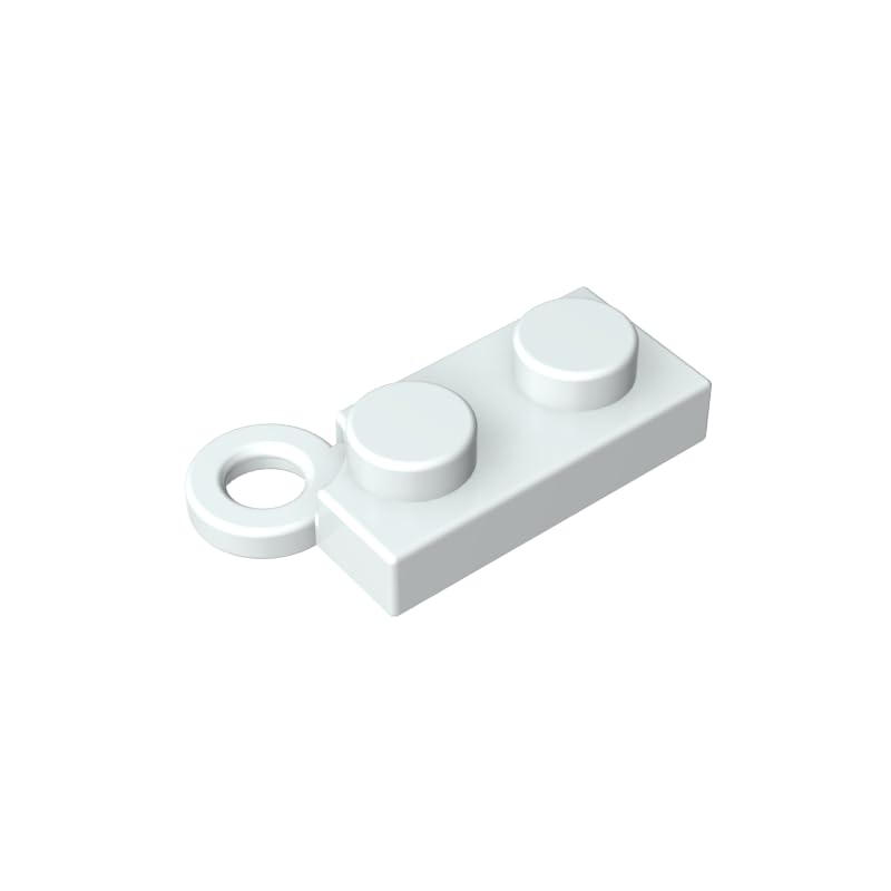 Gobricks 2429 Hinge Hinge Plate 1x4 Swivel Base 50 Pieces GDS-807 Compatible with Lego Building Blocks Color:Milky White โ image 1