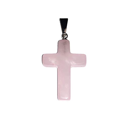 France Minéraux Pendentif Quartz rose - Croix