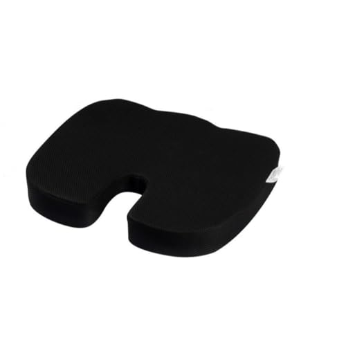 Image of Wakefit Orthopedic Coccyx Cushion | Memory Foam Support for Lower Back, Tailbone & Sciatica Relief | Chair & Car Use | Ergonomic Design | Ideal for Under 60 Kg Weight - Black