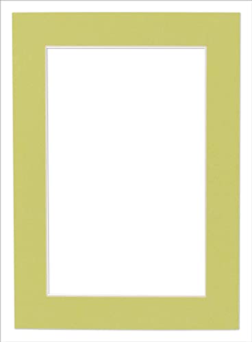 8x10 Mat for 5x7 Photo - Precut Pistachio Green Picture Matboard for Frames Measuring 8 x 10 Inches - Bevel Cut Matte to Display Art Measuring 5 x 7 Inches - Acid Free ONE MAT