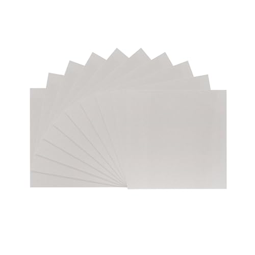 Vaessen Creative Cartón Gris 1mm - 30,5 x 30,5 cm - 10 Plancha de Carton para Manualidades - Scrapbooking Materiales para Encuadernar y Paspartú
