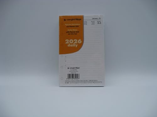 RICAMBIO PER AGENDA ORGANIZER GIORNALIERA CON PLANNER 2026 By Cangini