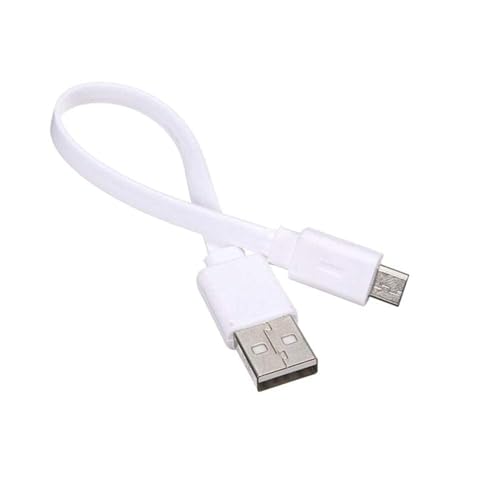 Image of Short Micro USB Charging Cable, Fast Charge & Data Sync, Compact & Flexible Soft Wire for Power Bank, Laptop, Travel | Portable Mini USB Cable for Android