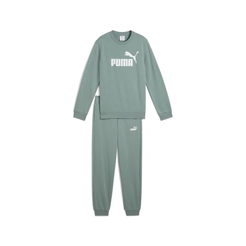 PUMA Jungen No.1 Logo Crew Sweat Suit B Gestrickte Anzüge, Green Moon, 128 EU