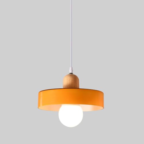 Lámpara colgante para comedor de madera y cristal E27 2
