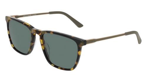 COLE HAAN Men's CH6085 Polarized Square Sunglasses, Tortoise, 55/18/1402