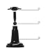 FUTAI Strong Grip Suction Cup Mannequin Head Stand Adjustable Wig Holder with Stable Vacuum Base Perfect for Hairdresser Tabletop Styling Braiding Practice Salon Display Fits All Styrofoam Foam Canvas Heads