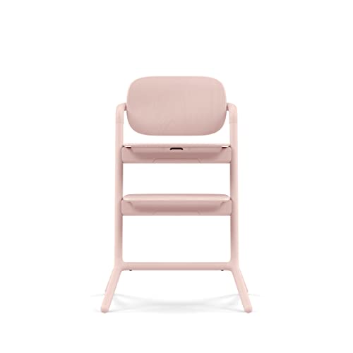 Image of Cybex LEMO Toddler High Chair with Modern Design, Easy One Hand Depth and Height Adjustment, Anti-Top Wheels, and Easy Assembly, Convertible to Adult Chair - Pearl Pink