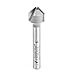 Amana Tool 45792 V-Groove 90 Deg. Folding for Aluminum Composite Material (ACM) Panels Like Alucobond, Dibond, 0.090 Tip Cut Width x 3/8 CH x 1/2 D x 1/4 Inch SHK Carbide Tipped Router Bit