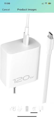 Image of Original 120W Flash Charging Charger USB Type C Compatible with Vivo X50, 50 Pro, X70 Pro, X70 Pro Plus, X80, X90 X90 Pro with 3 Months Warranty