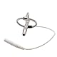 ZTHBYSB Elektro Schock Edelstahl Harnröhre Dilatator Katheter mit 2 Penisring 30mm/25mm Cockring Eichel Vorhautring Stimulation Puls Penis Plug Zubehör Elektrische SM Sexspielzeug für Männer